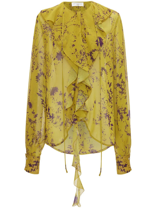 Romantic Floral-Print Blouse