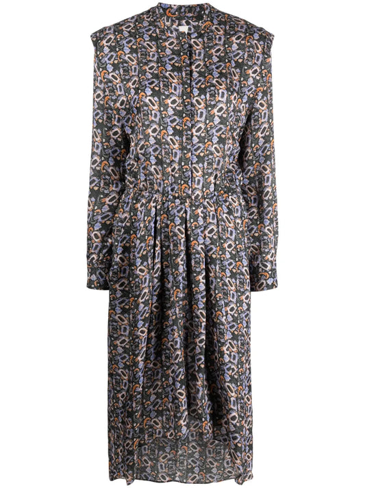 Lokeya Floral-Print Midi Dress