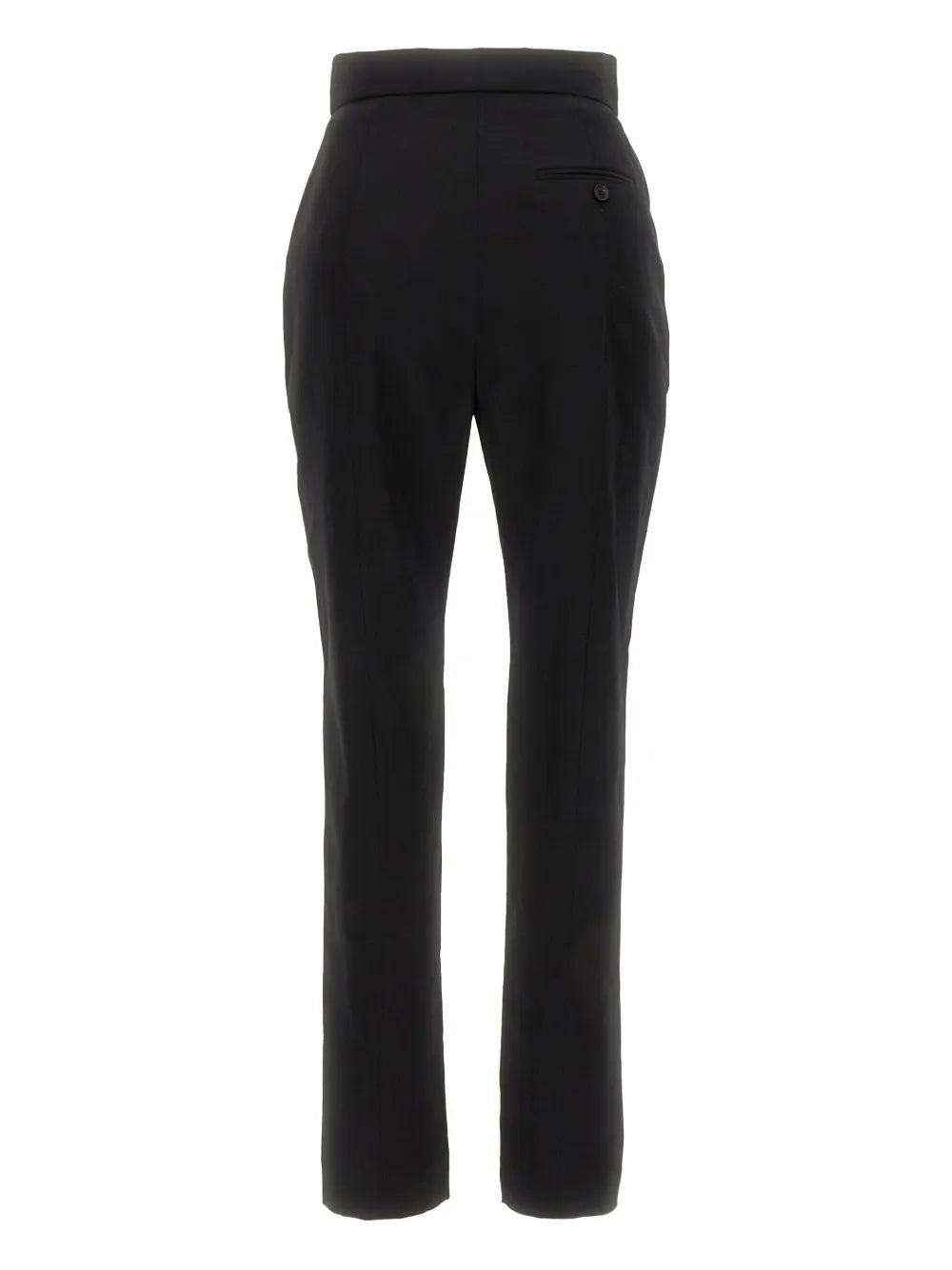 Pleated Wool Tapered Trousers
