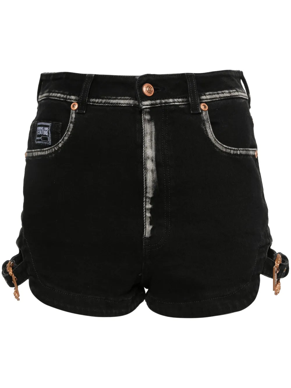 Logo-Engraved Denim Shorts