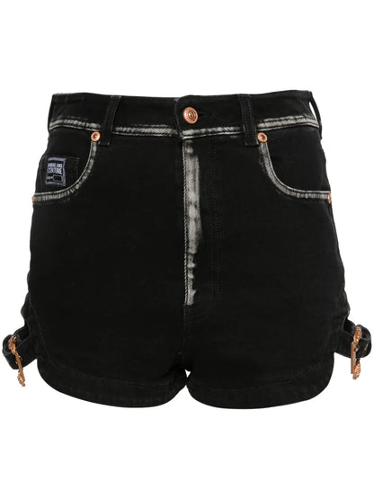 Logo-Engraved Denim Shorts