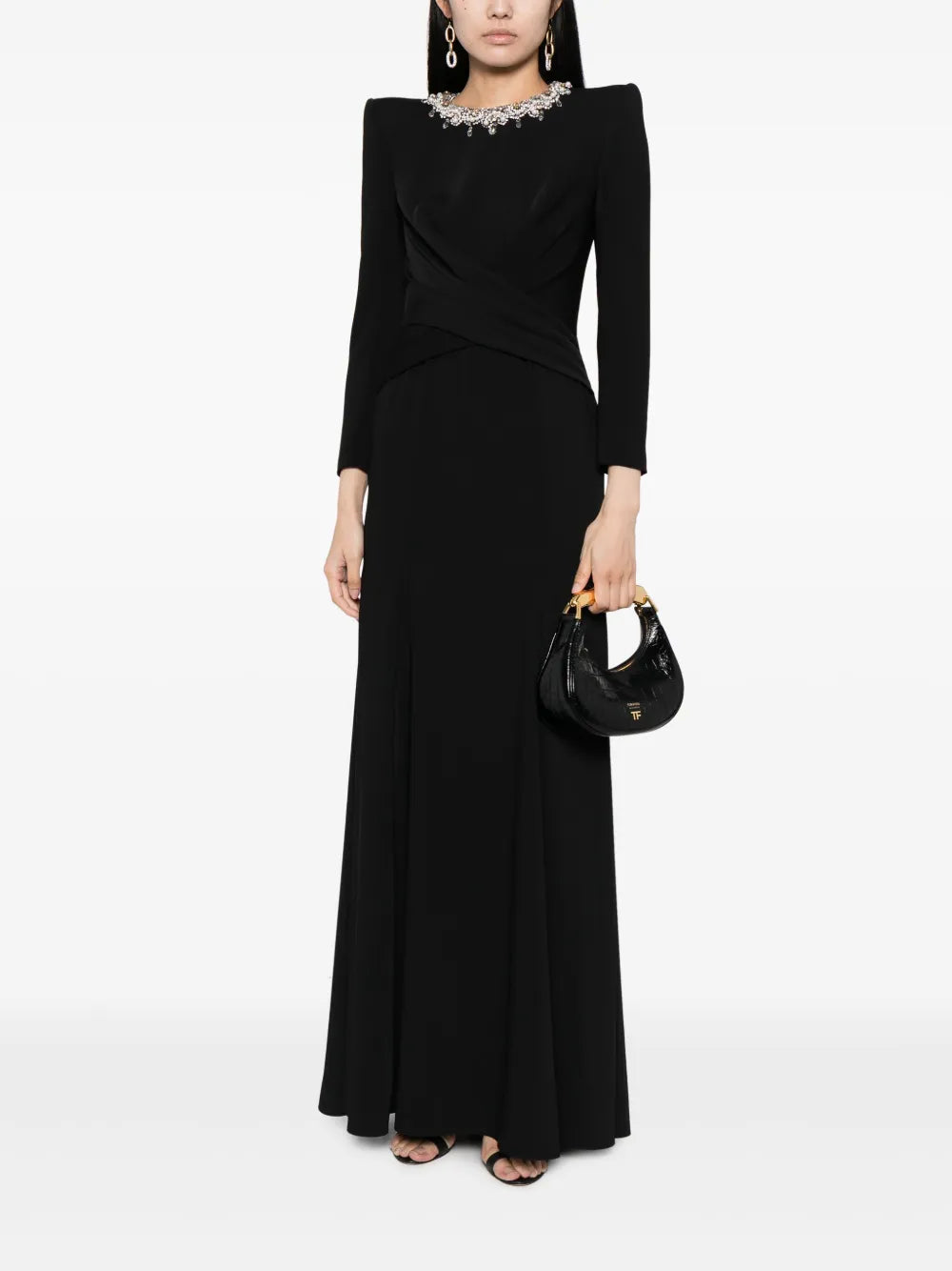 Plaza Crystal-Embellished Gown