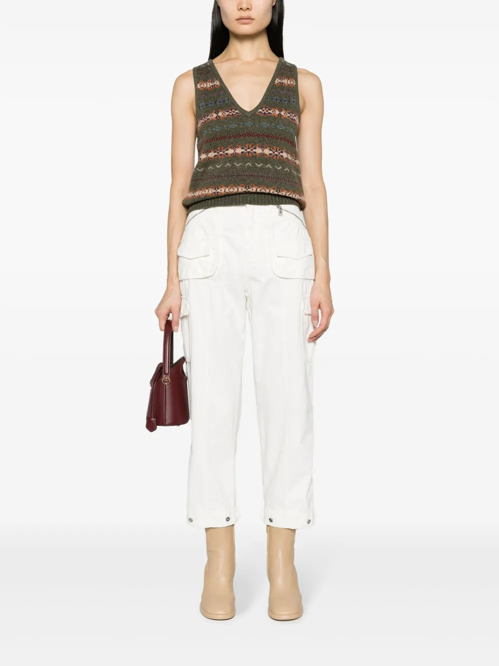 Cropped Cargo Trousers
