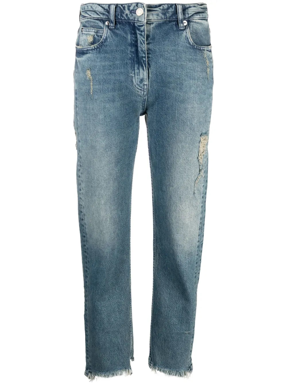 Albury Ripped Straight-Leg Jeans