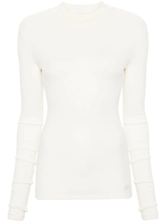 High-Neck Wool Sweater