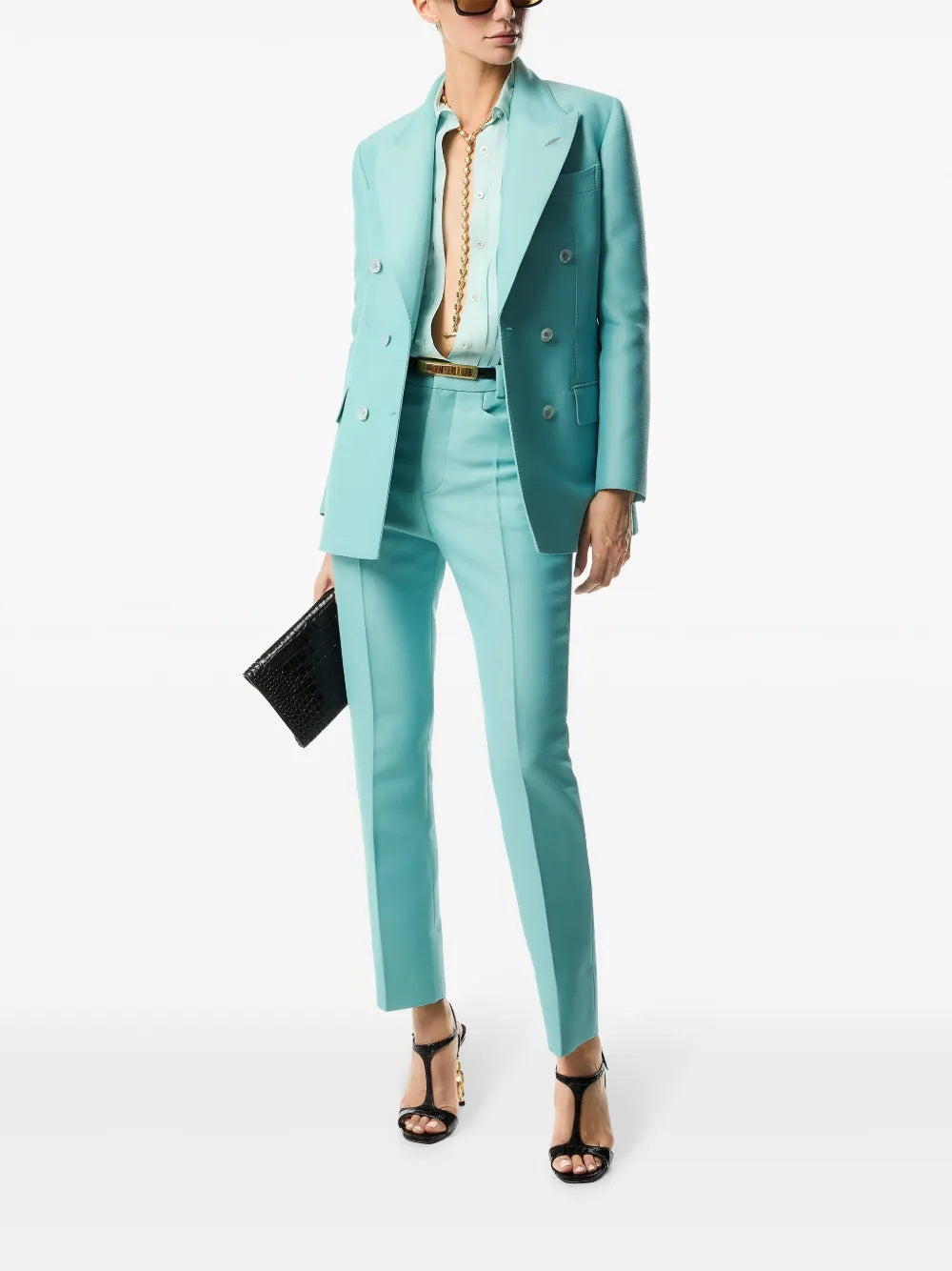 Plissé-Detail Silk Shirt