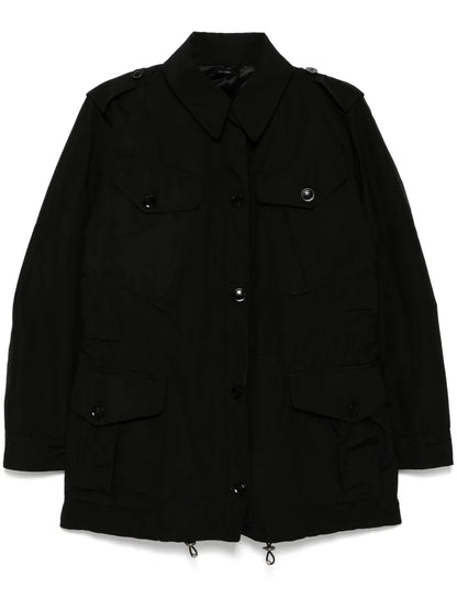 Drawstring Waist Military Jacket