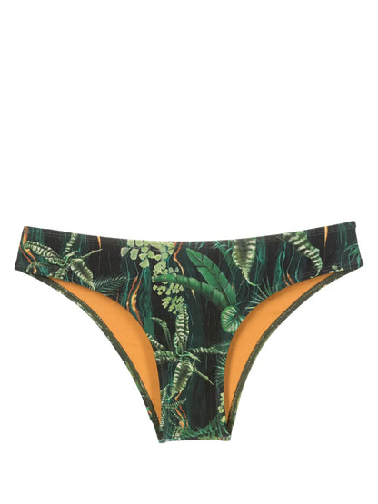 Waikiki Leaf-Print Bikini Bottoms