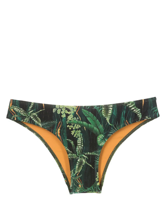 Waikiki Leaf-Print Bikini Bottoms
