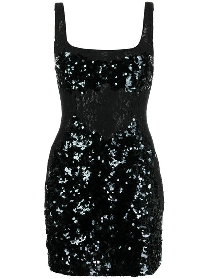 Lace Sequinned Minidress
