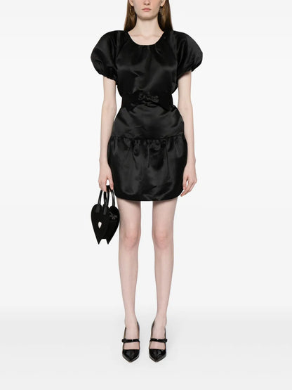 Satin Tulip Mini Dress