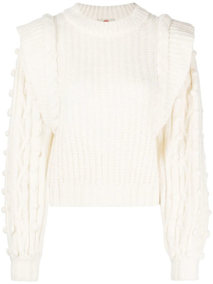 Braided-Detail Chunky-Knit Jumper