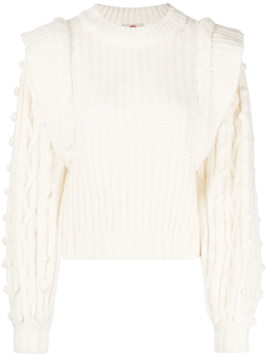 Braided-Detail Chunky-Knit Jumper
