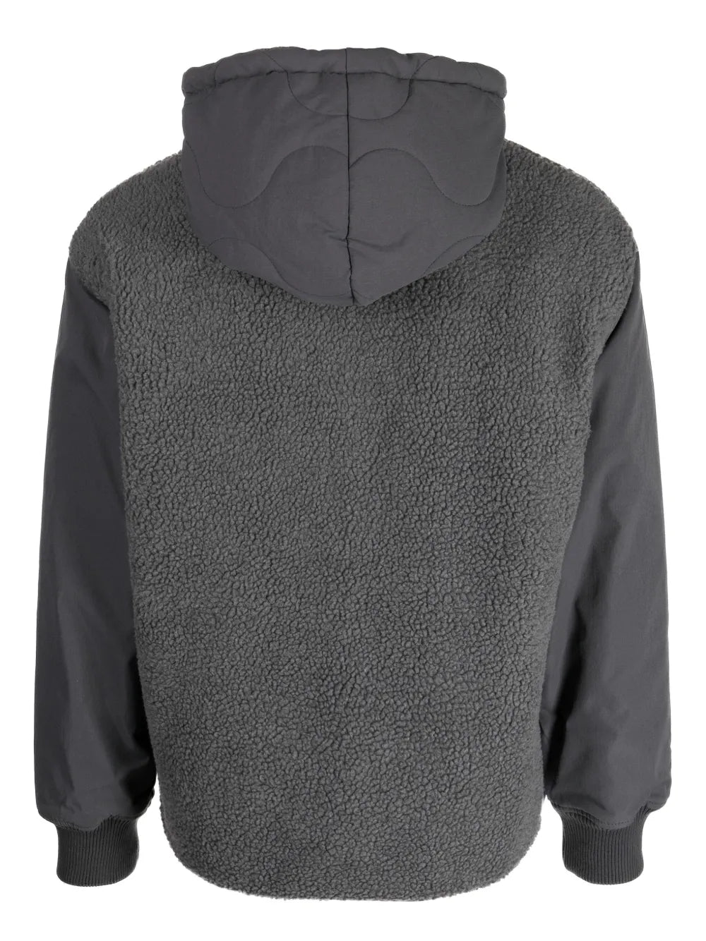 Panelled Drawstring Fleece Hoodie