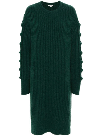 Round-Neck Midi Knitted Dress