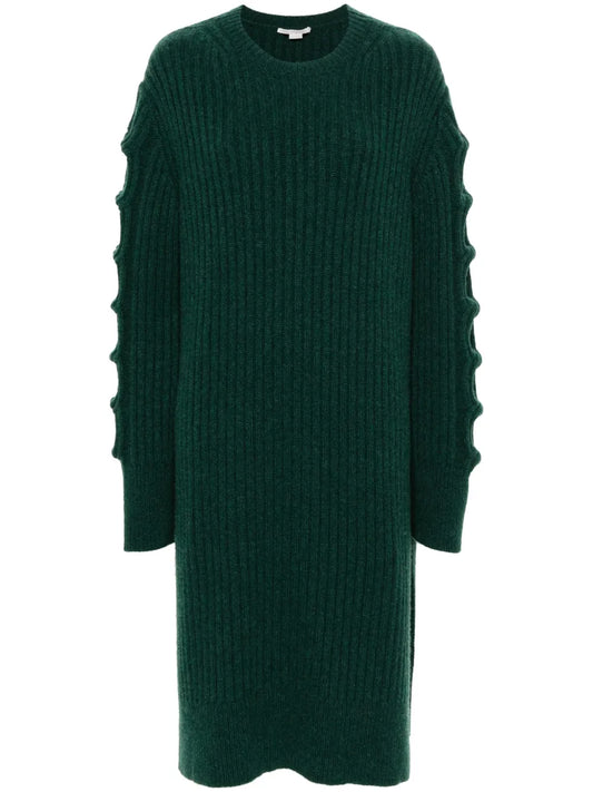 Round-Neck Midi Knitted Dress