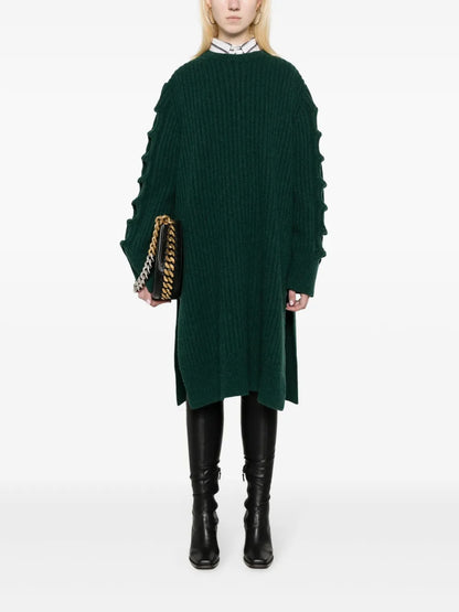 Round-Neck Midi Knitted Dress