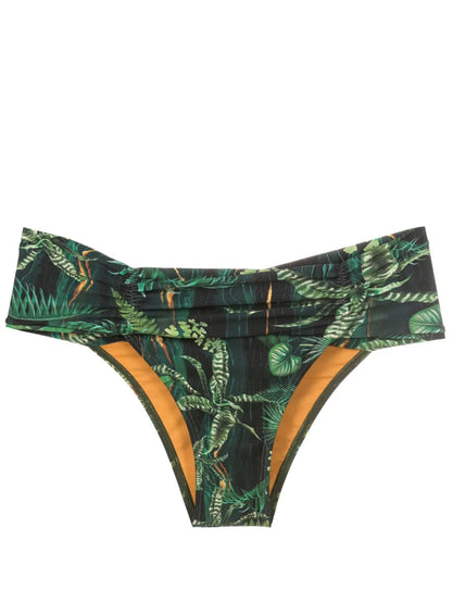 Jasper Leaf-Print Bikini Bottoms