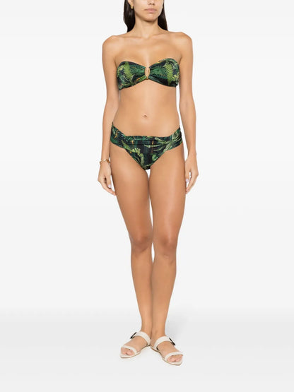 Jasper Leaf-Print Bikini Bottoms
