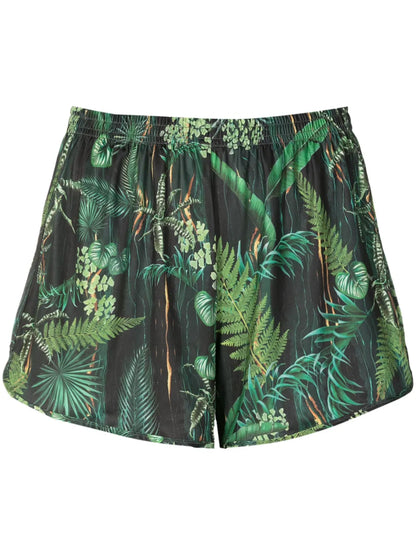 Lee Leaf-Print Mini Shorts