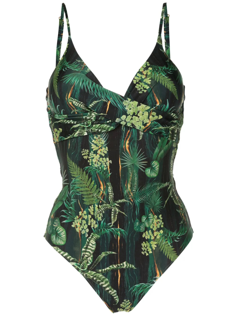 Bianca Twisted Leaf-Print Swimsuit