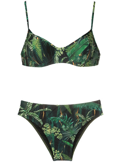 Lilica Leaf-Print Bikini