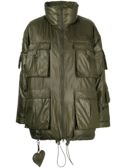 Cargo-Pocket Puffer Coat