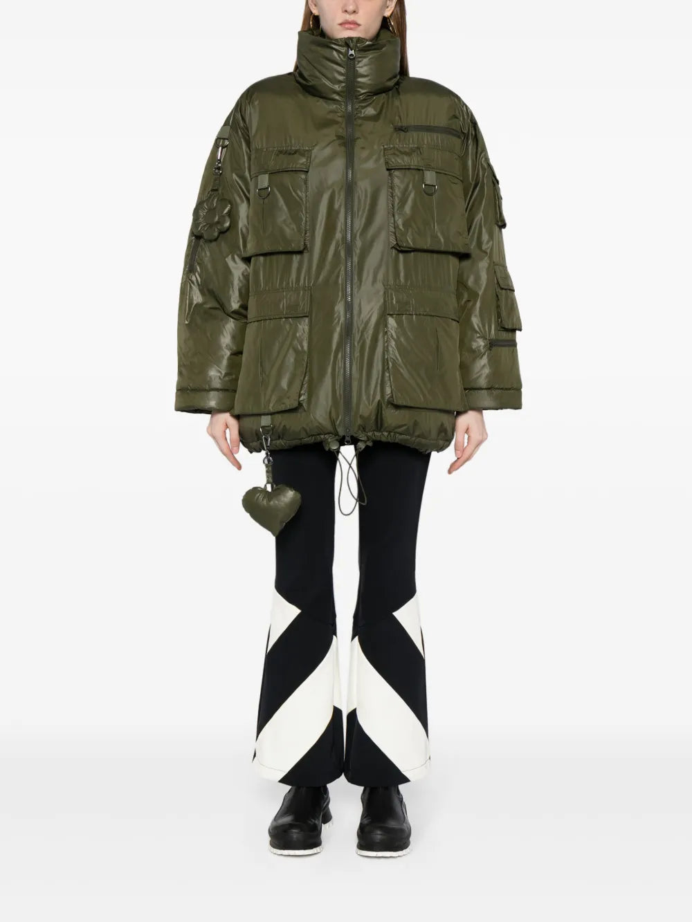 Cargo-Pocket Puffer Coat