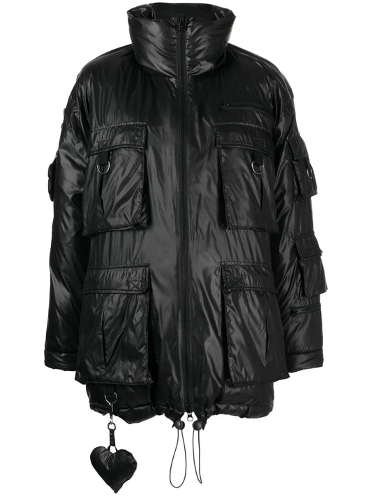 Cargo-Pocket Puffer Coat