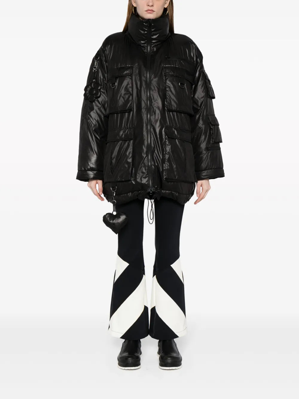 Cargo-Pocket Puffer Coat
