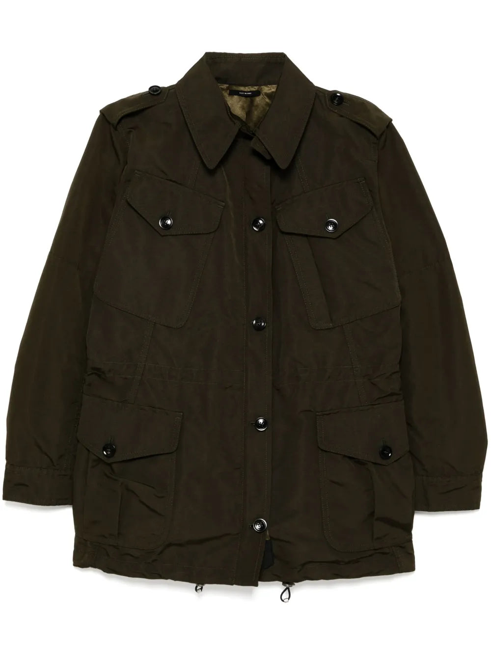 Drawstring Waist Military Jacket