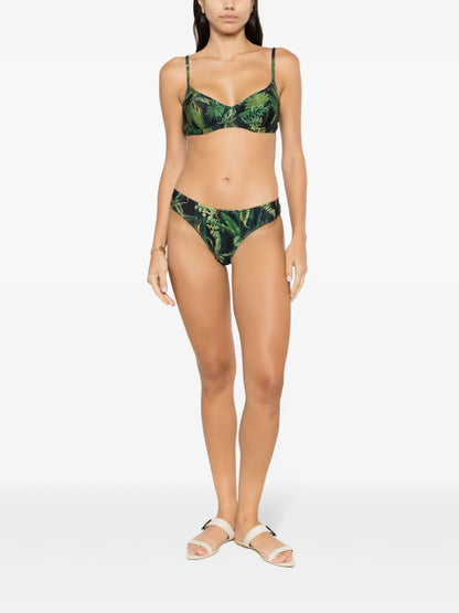 Fiji Leaf-Print Bikini Top