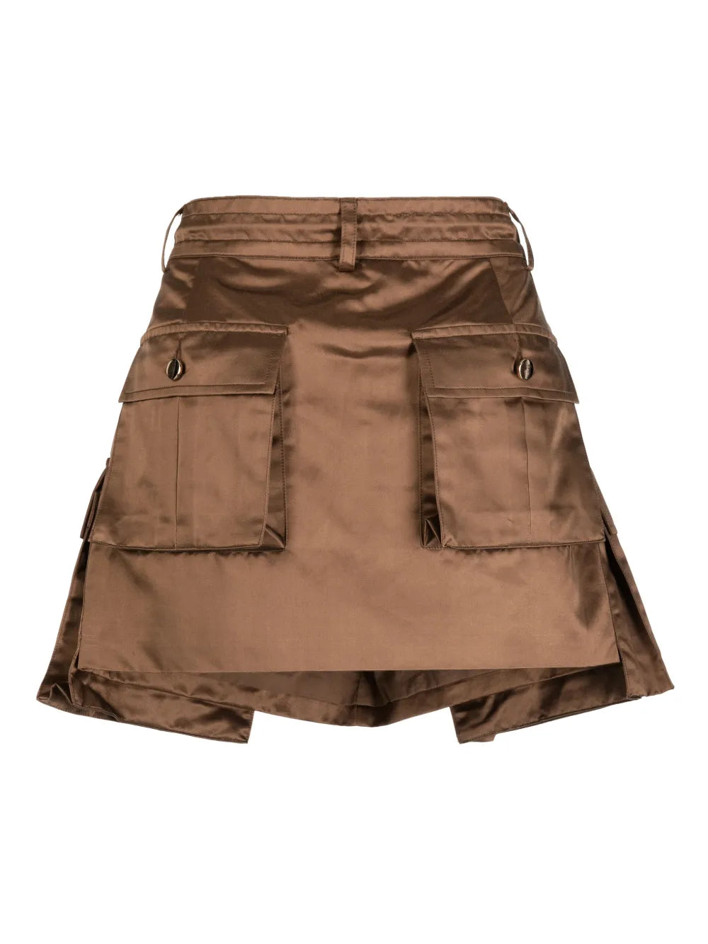 Satin Cargo Miniskirt