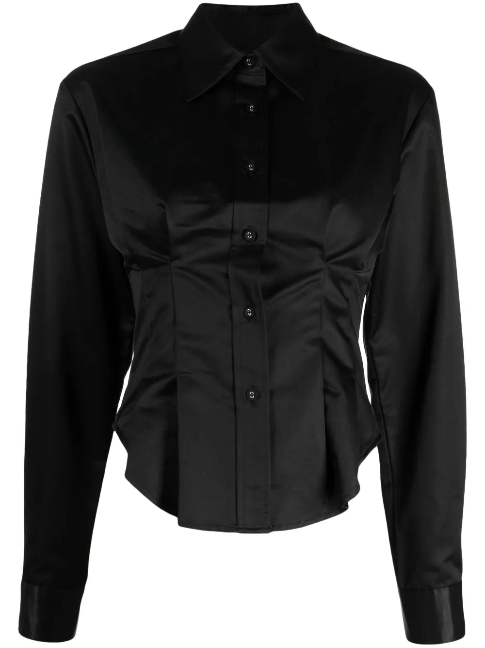 Satin-Trim Slim-Cut Shirt