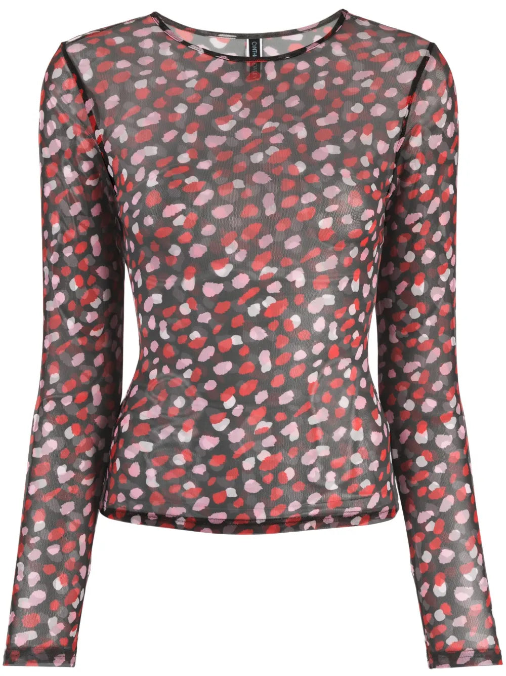 Graphic-Print Long-Sleeve Top
