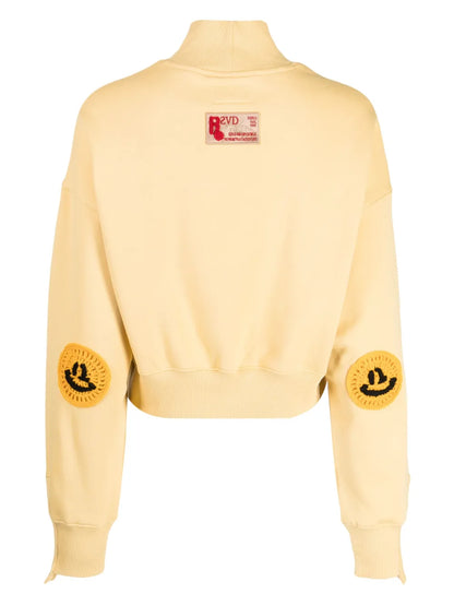 Logo-Embroidered Cropped Sweatshirt