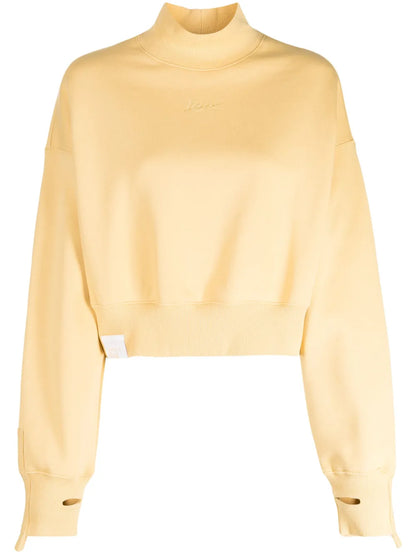 Logo-Embroidered Cropped Sweatshirt