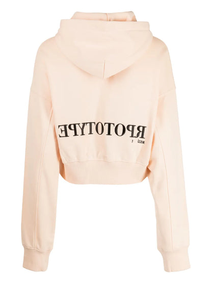 Logo-Patch Cropped Hoodie
