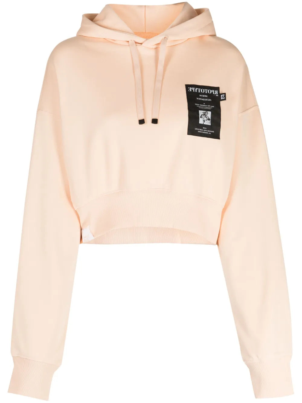 Logo-Patch Cropped Hoodie