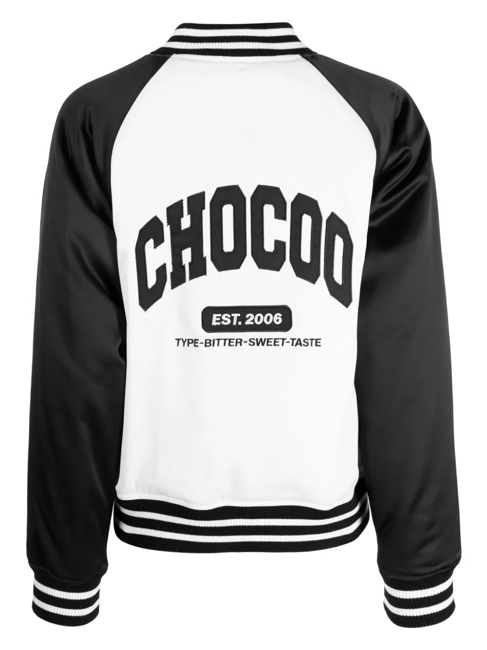 Logo-Appliqué Satin Bomber Jacket
