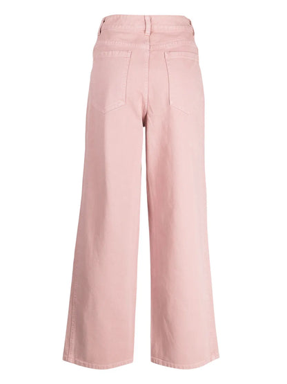 Overlapping-Panel Wide-Leg Jeans