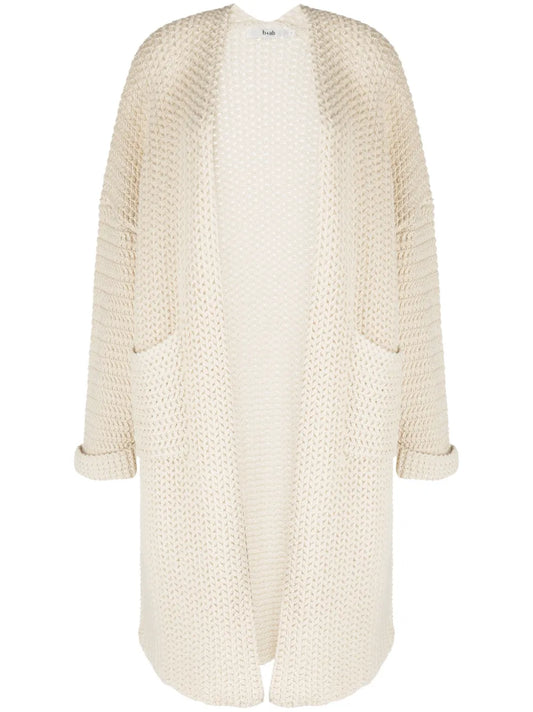 Shawl-Collar Knitted Cardi-Coat