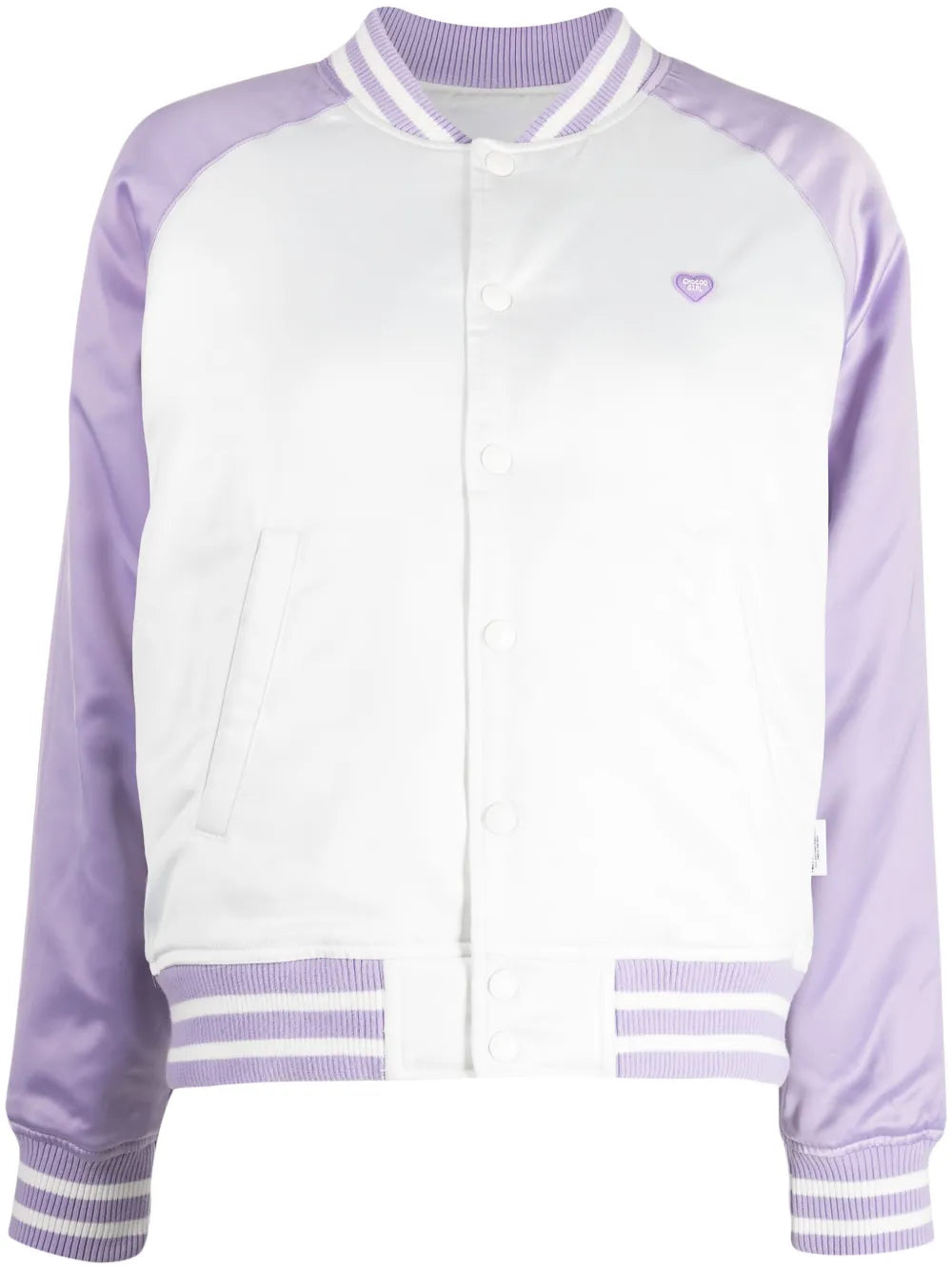 Logo-Appliqué Satin Bomber Jacket