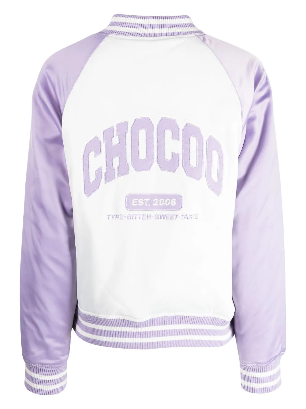 Logo-Appliqué Satin Bomber Jacket