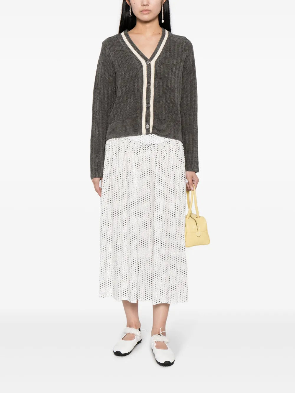 V-Neck Button-Up Cardigan