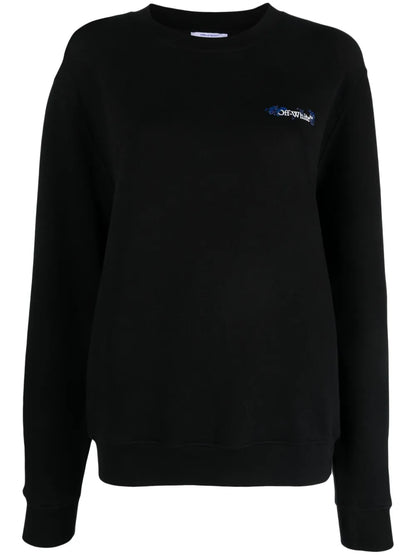 Arrows Floral-Embroidered Cotton Sweatshirt