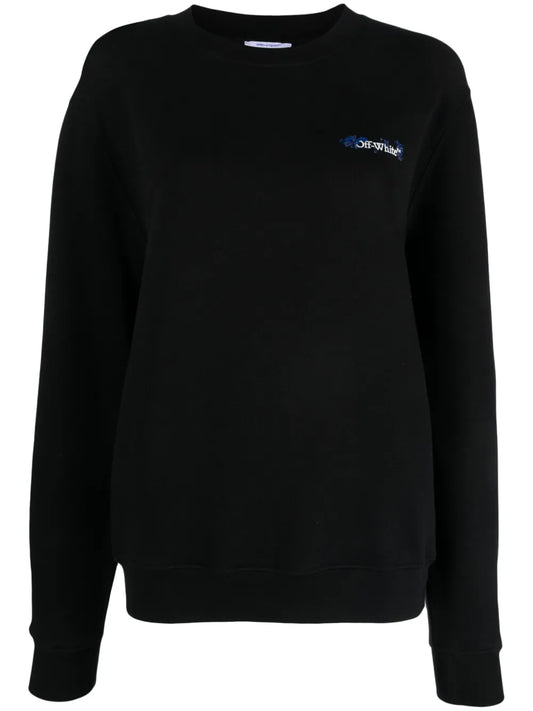 Arrows Floral-Embroidered Cotton Sweatshirt