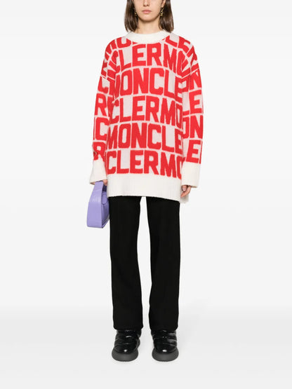 Logo-Jacquard Wool Jumper