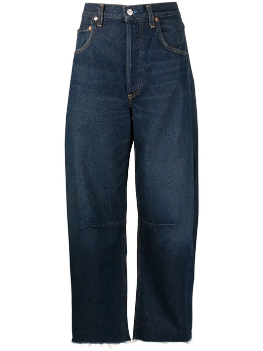 Horseshoe High-Rise Wide-Leg Jeans