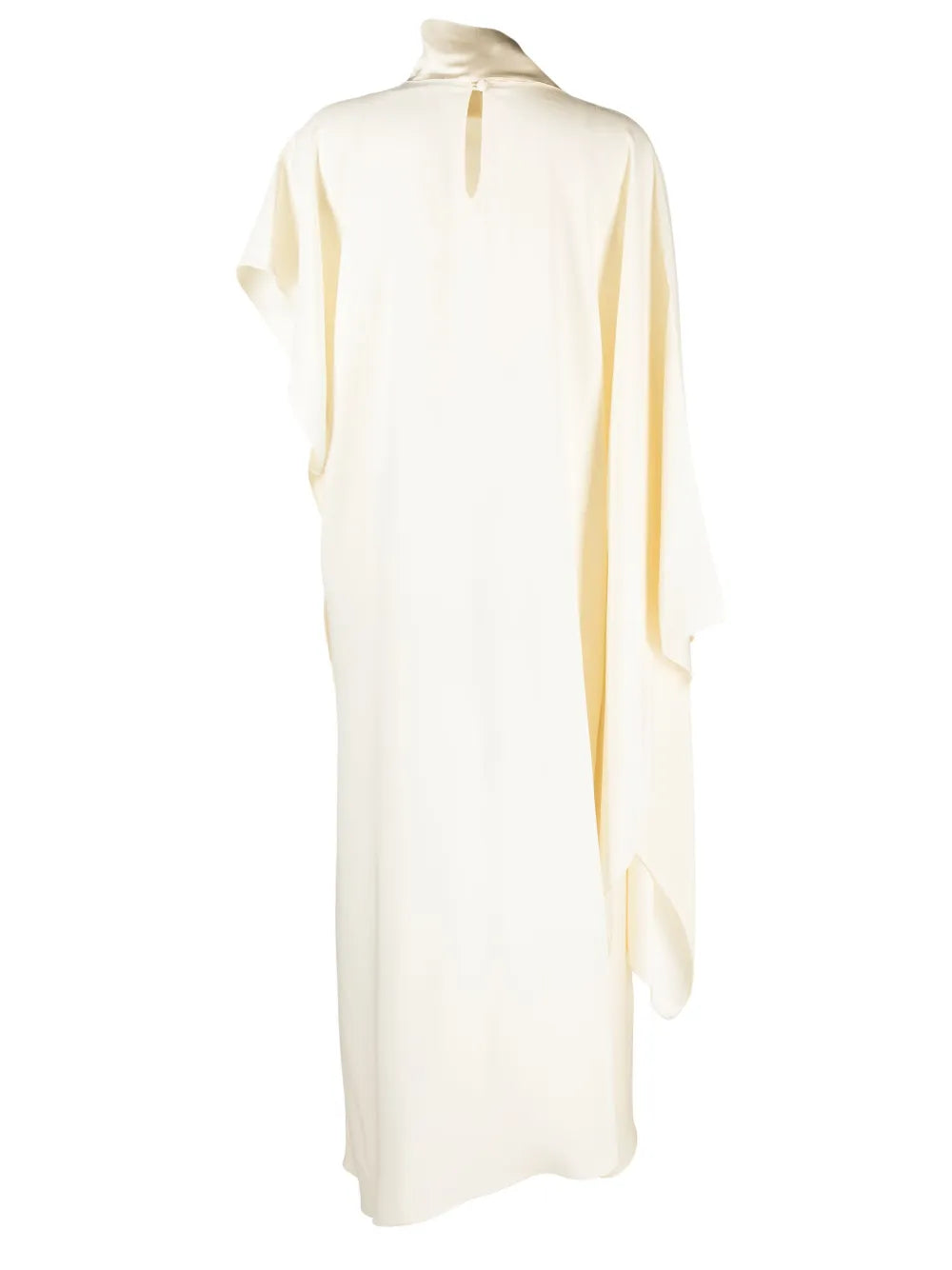 Attached-Scarf Asymmetric Kaftan Dress